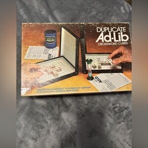 Duplicate Ad-Lib Crossword Cubes Game By Lowe, 1976, *Complete*